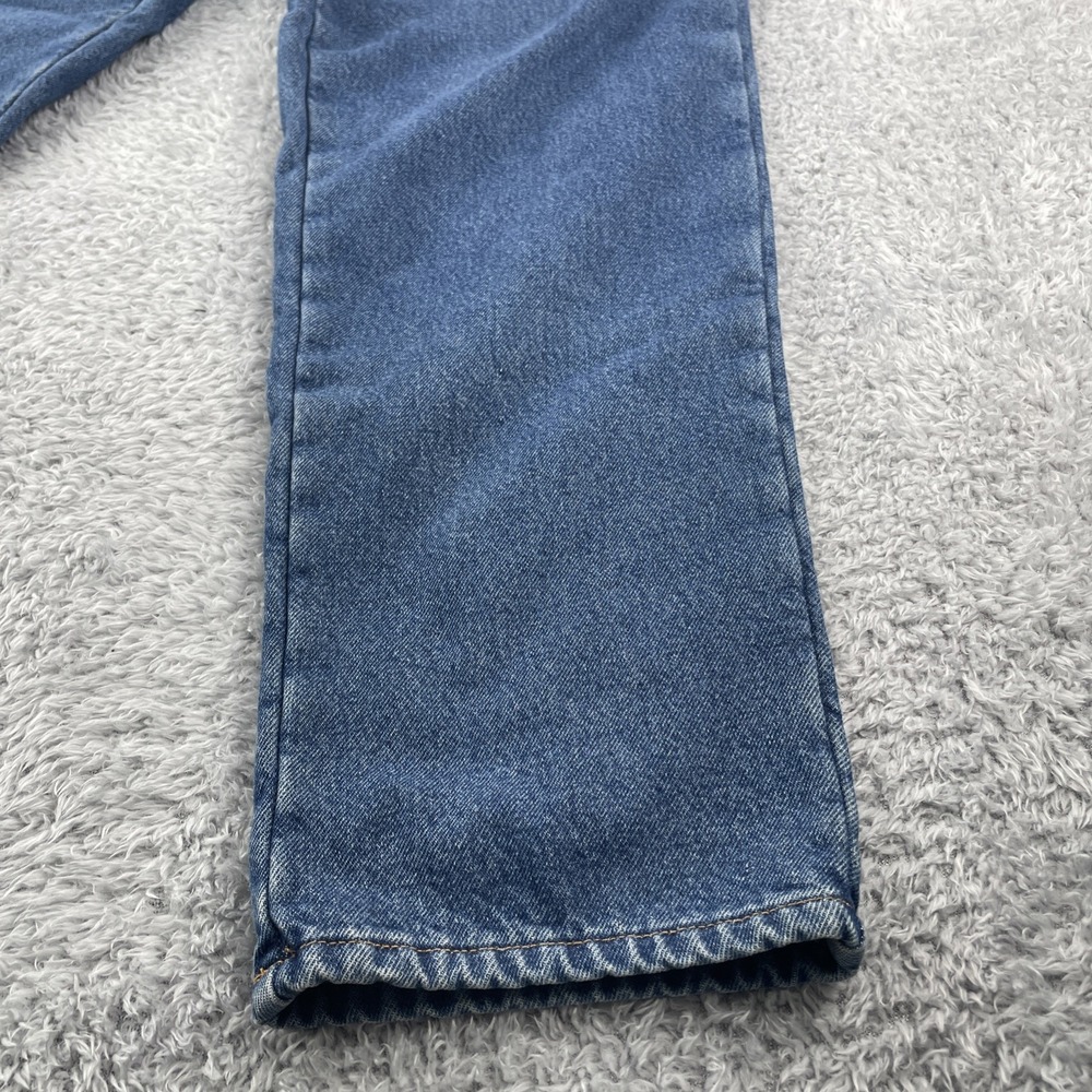 LL Bean Womens Fleece Lined Jeans 14 Reg Blue Denim Relaxed Fit - Picture 6 of 16